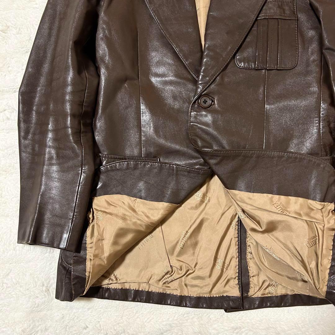 貴重品❤︎ EL TORO BRAVO レザージャケット 裏地総柄 ブラウン L 貴重品❤︎ EL TORO BRAVO レザージャケット 裏地総柄 ブラウン L