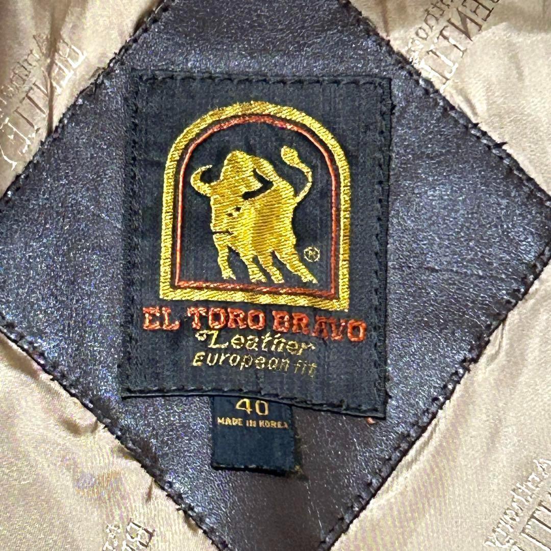 貴重品❤︎ EL TORO BRAVO レザージャケット 裏地総柄 ブラウン L 貴重品❤︎ EL TORO BRAVO レザージャケット 裏地総柄 ブラウン L
