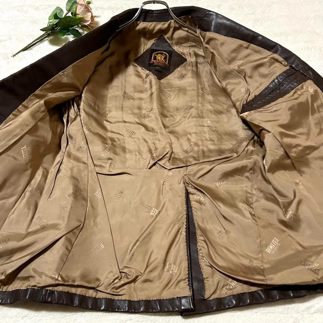 貴重品❤︎ EL TORO BRAVO レザージャケット 裏地総柄 ブラウン L 貴重品❤︎ EL TORO BRAVO レザージャケット 裏地総柄 ブラウン L