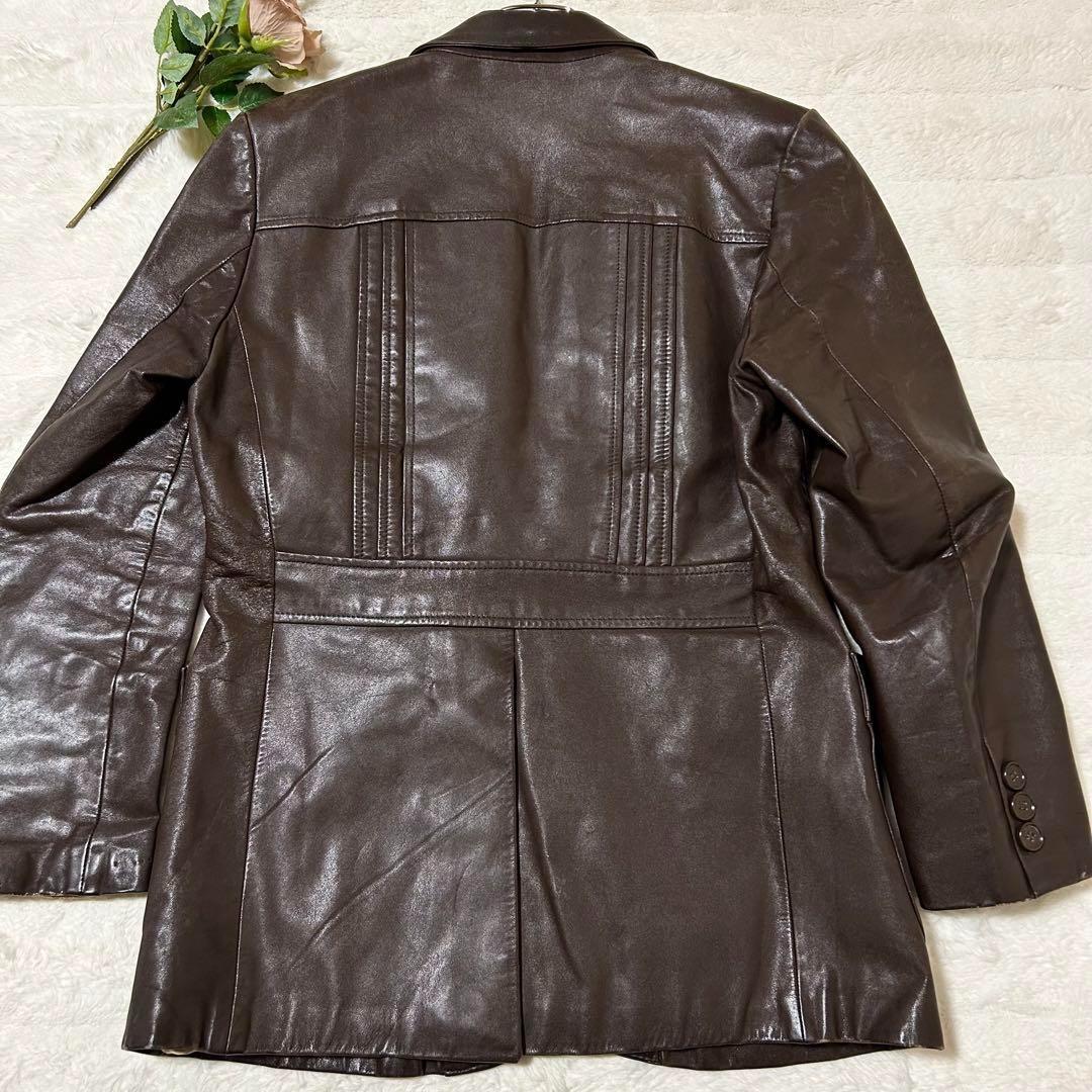 貴重品❤︎ EL TORO BRAVO レザージャケット 裏地総柄 ブラウン L 貴重品❤︎ EL TORO BRAVO レザージャケット 裏地総柄 ブラウン L