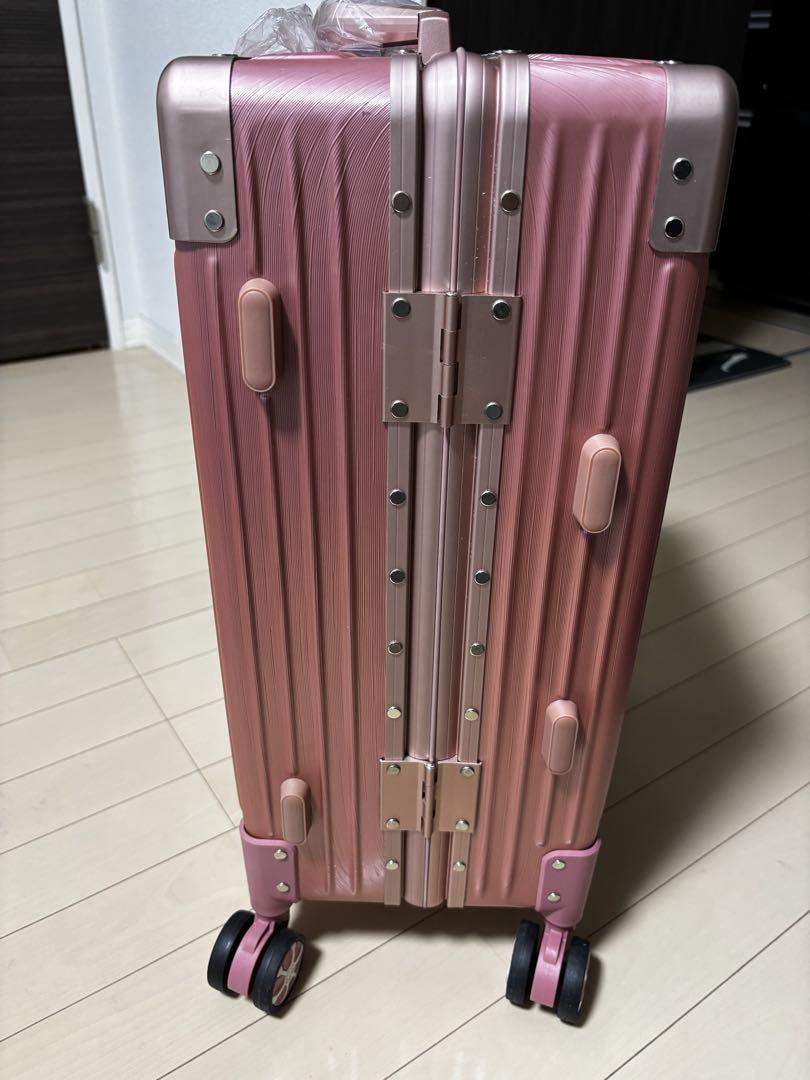 キャリーケース 軽量 アルミフレーム TSAロック 旅行 ピンク SSサイズ