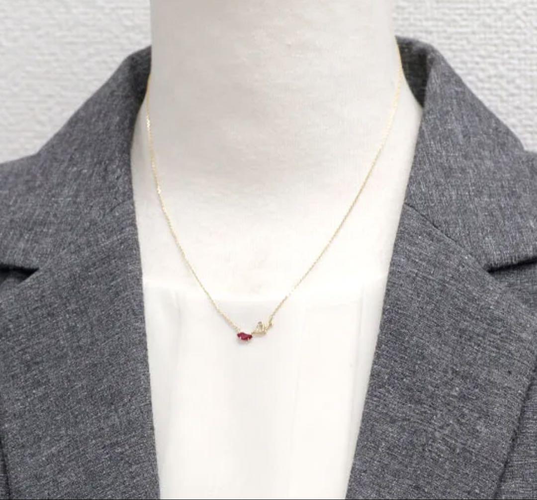 スタージュエリー ラブリップ ネックレス K18 ルビー