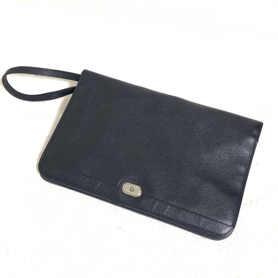 クリスチャンディオール ショルダーバッグ クラッチバッグ2way オールレザー黒
