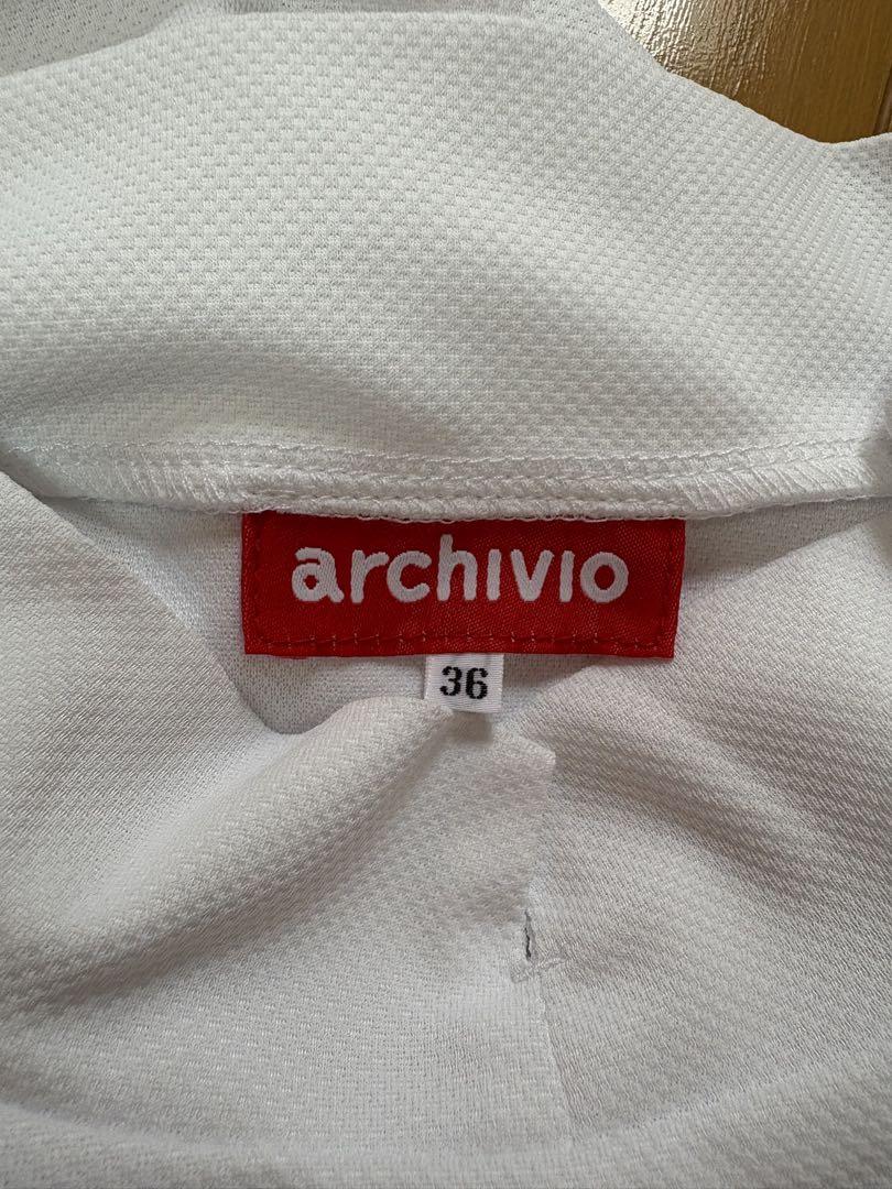 【新品未使用】archivio 花柄プルオーバ　ホワイト 半袖