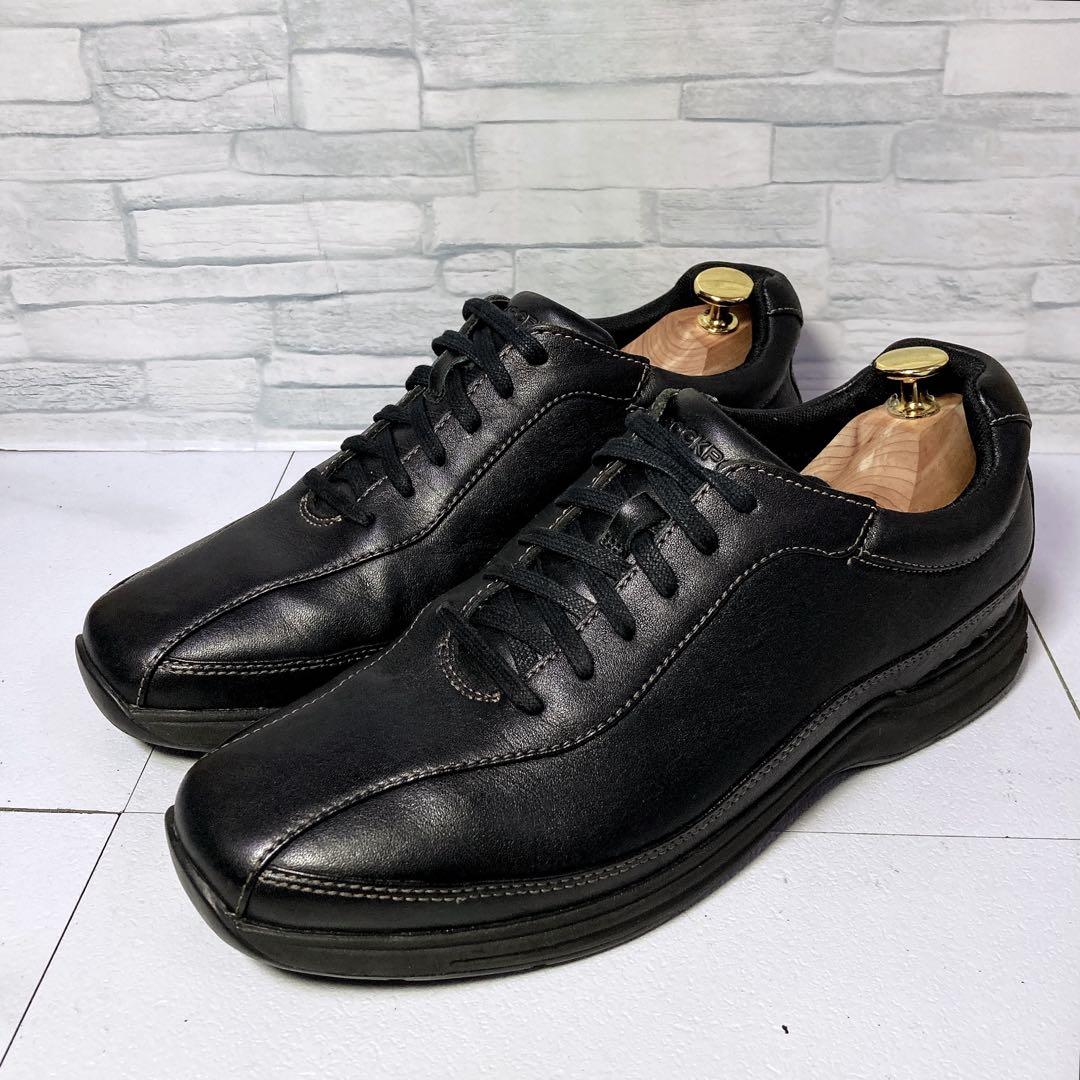 ROCKPORT ウォーキングシューズ レザースニーカー 本革 黒 26.5