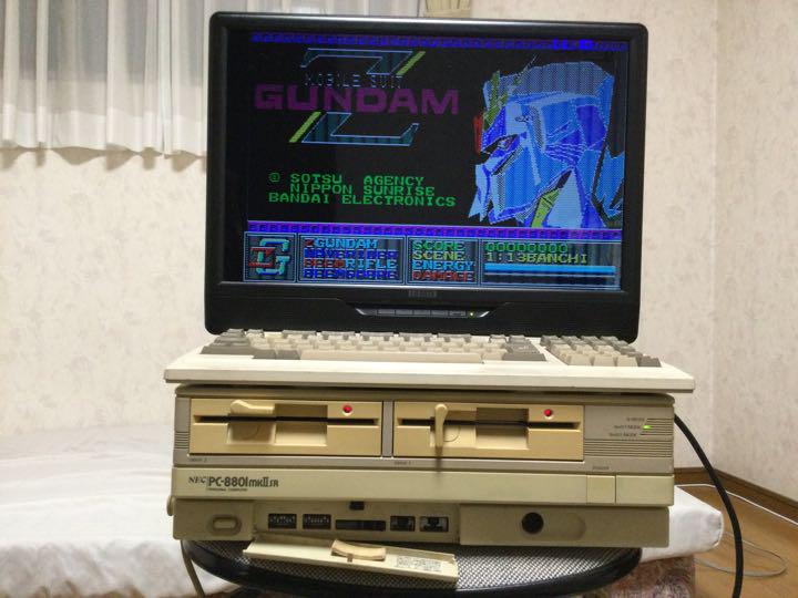 PC-8801mk2SR モニター キーボード ケーブル類全て付き ジャンク