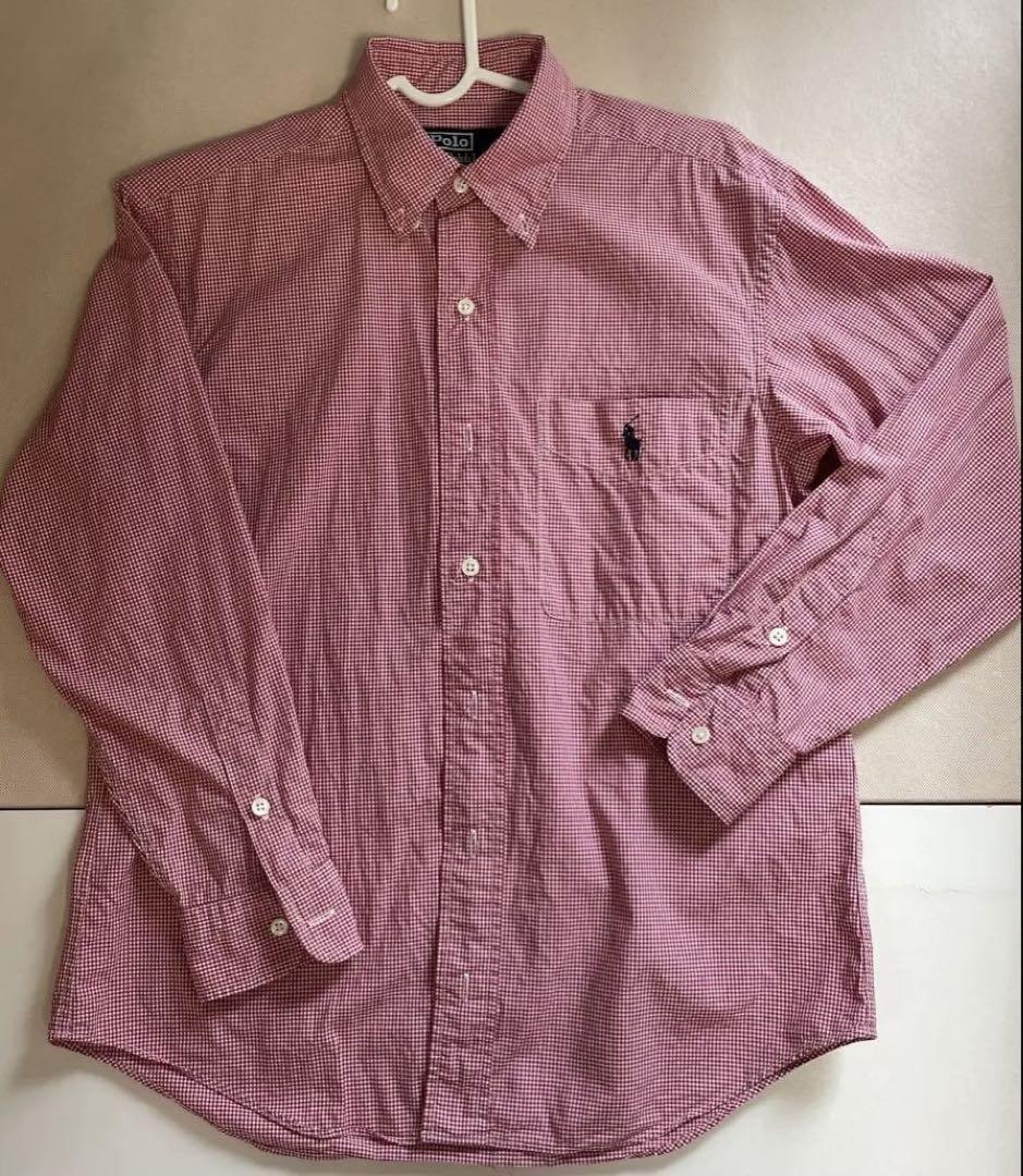 【美品】RALPH LAUREN BOYS 150 ギンガムチェックシャツ