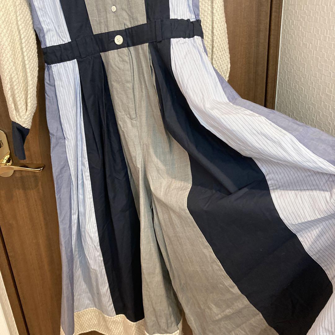 ミックスパッチワーク ロングシャツ1