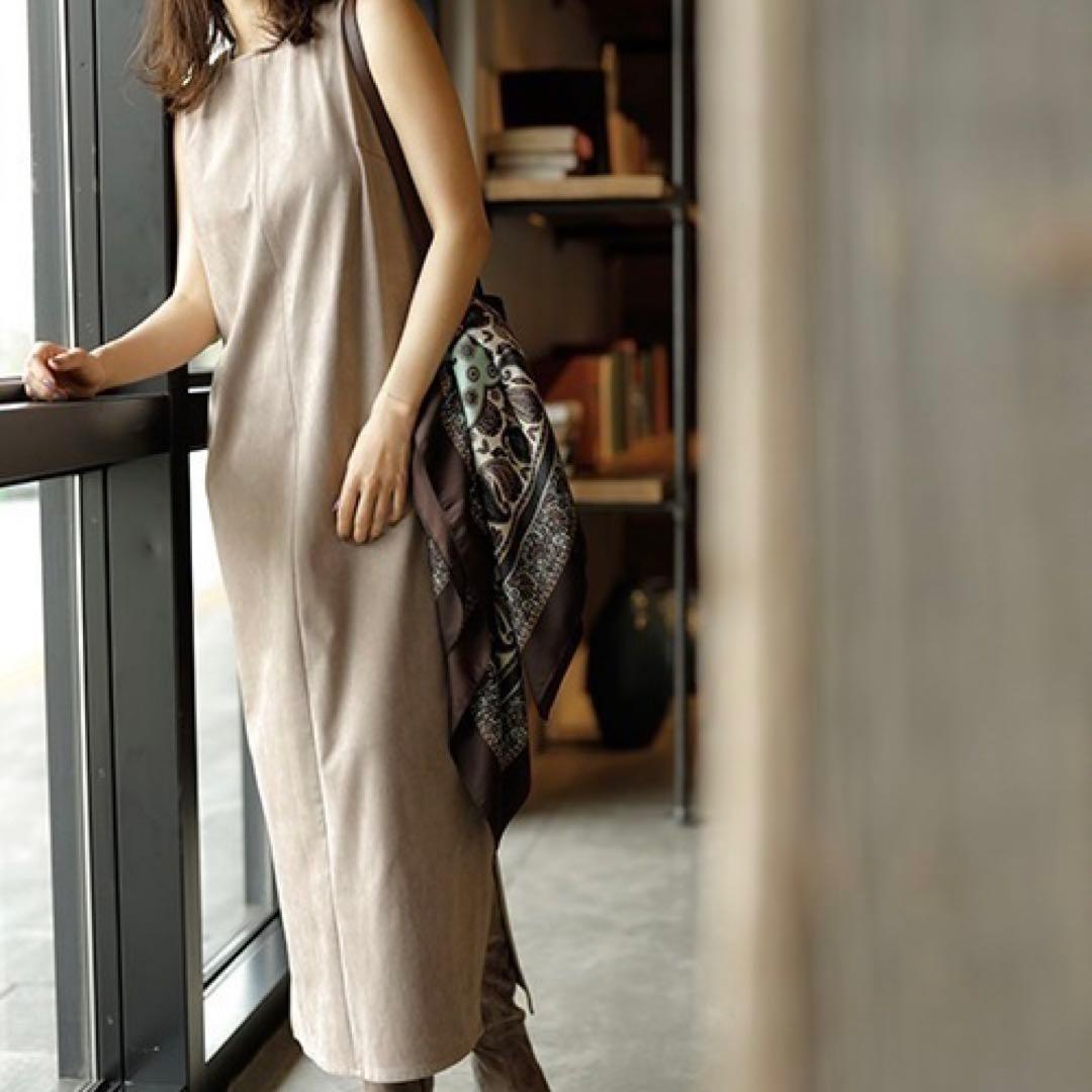 未着用 FRAY I.D フェイクスエードワンピース BEGS FRAY I.D