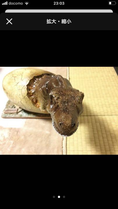 卵から産まれたレックスのフィギュア置物です。