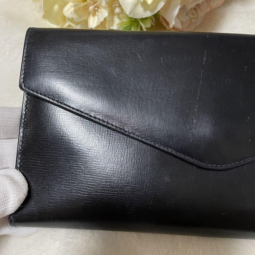 セリーヌ ヴィンテージ イタリア製 長財布 黒 金 カード収納 美品 角綺麗 画像5