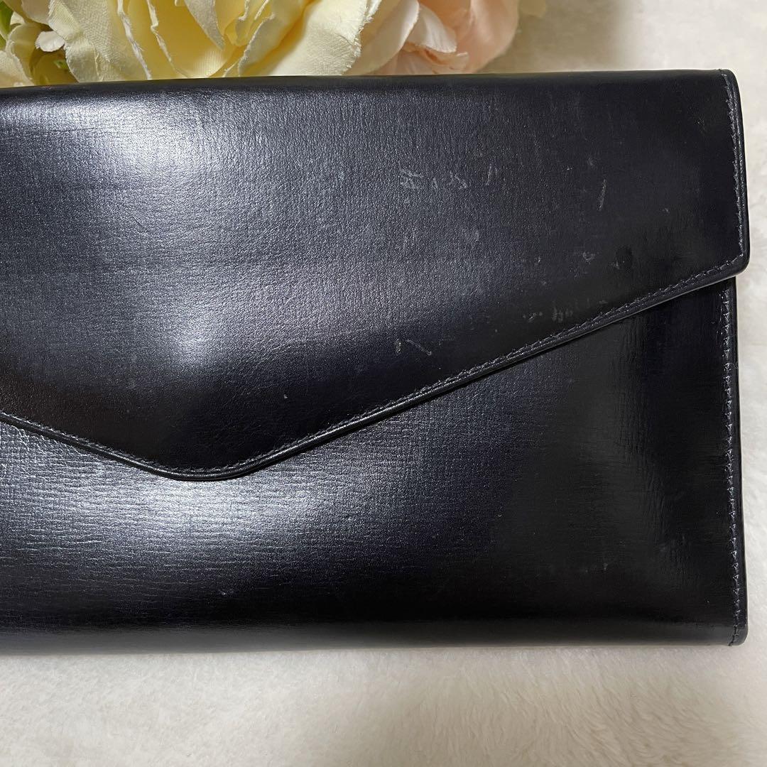セリーヌ ヴィンテージ イタリア製 長財布 黒 金 カード収納 美品 角綺麗 画像6