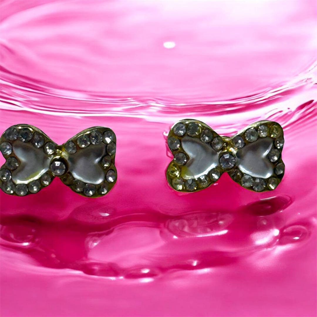 クリスタルムーンリボンピアス（ピアス（両耳用））｜couture BY