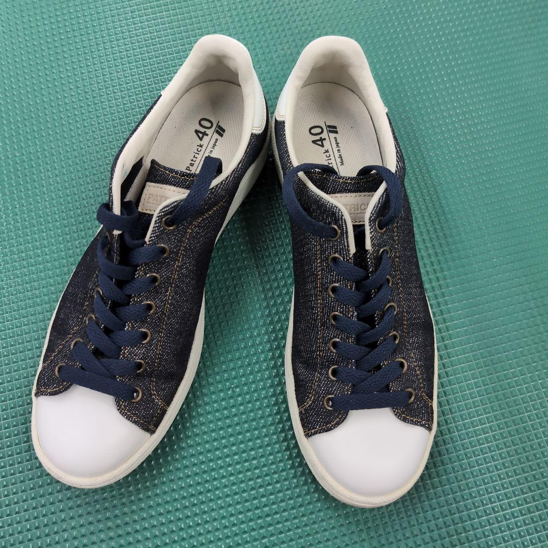 美品　パトリック　 スニーカー パンチ・デニム インディゴ 25.0　限定品