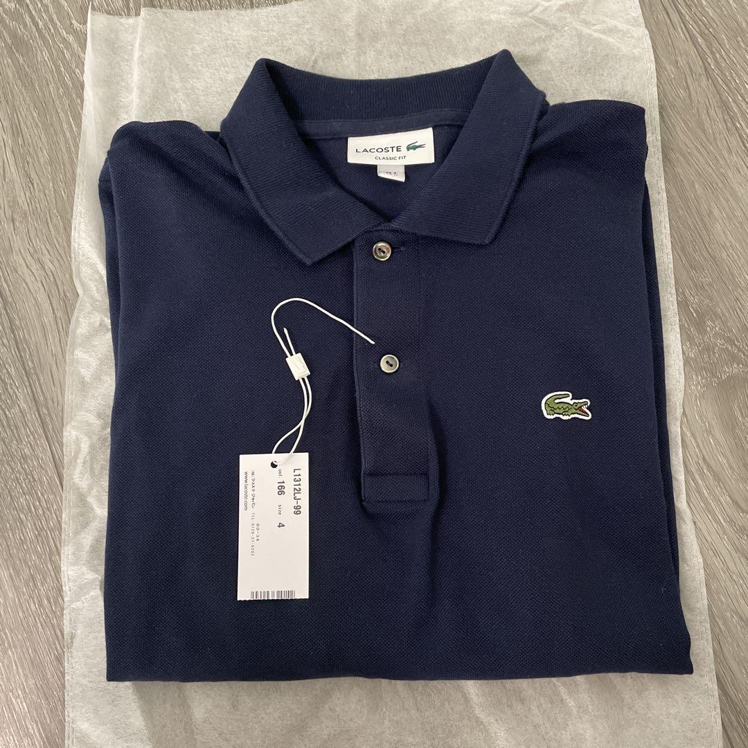 Lacoste ネイビー 長袖ポロシャツ M - メルカリ