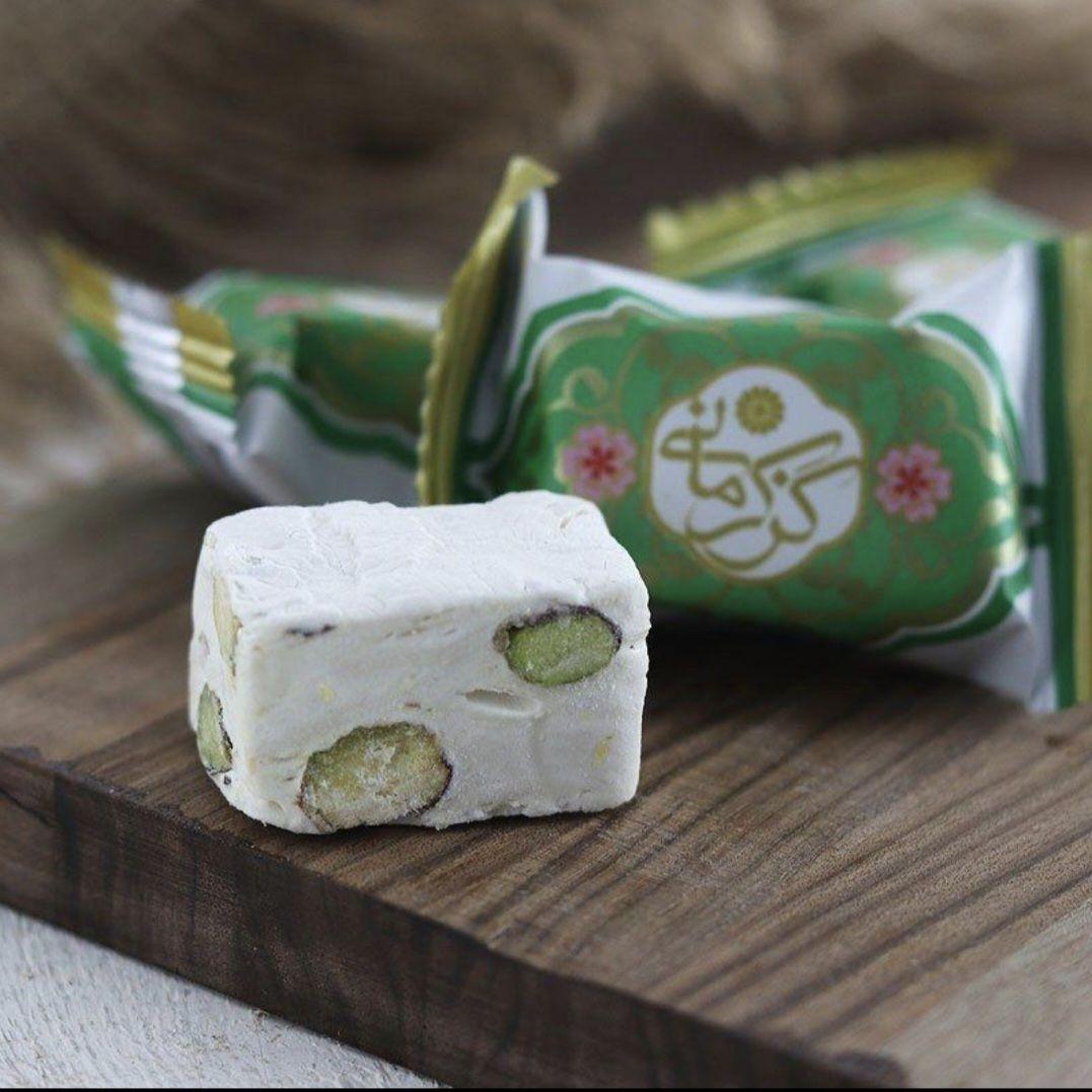 ギャズ（イランの伝統菓子)｜ケルマーニ製｜150g+200g+200g ガズ (ギャズ)（イランの伝統菓子）ピスタチオ18%｜ケルマーニ製