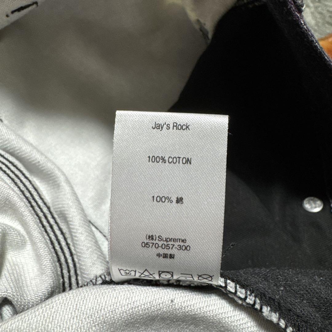 Supreme 動物柄 鷹　ブラック ワイドパンツ