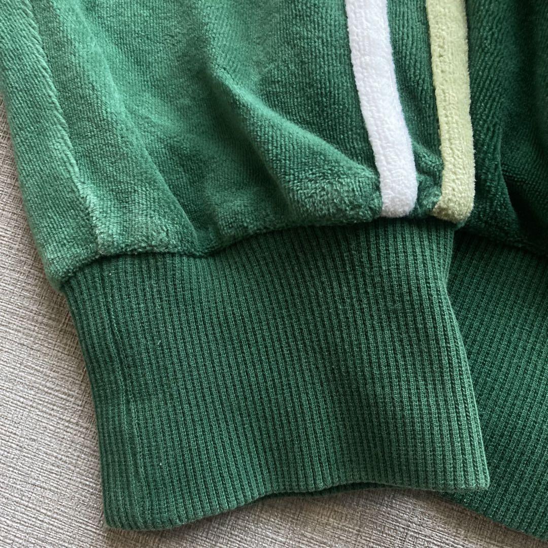 00s adidas ベロア　トラックジャケット　グリーン　Lサイズ