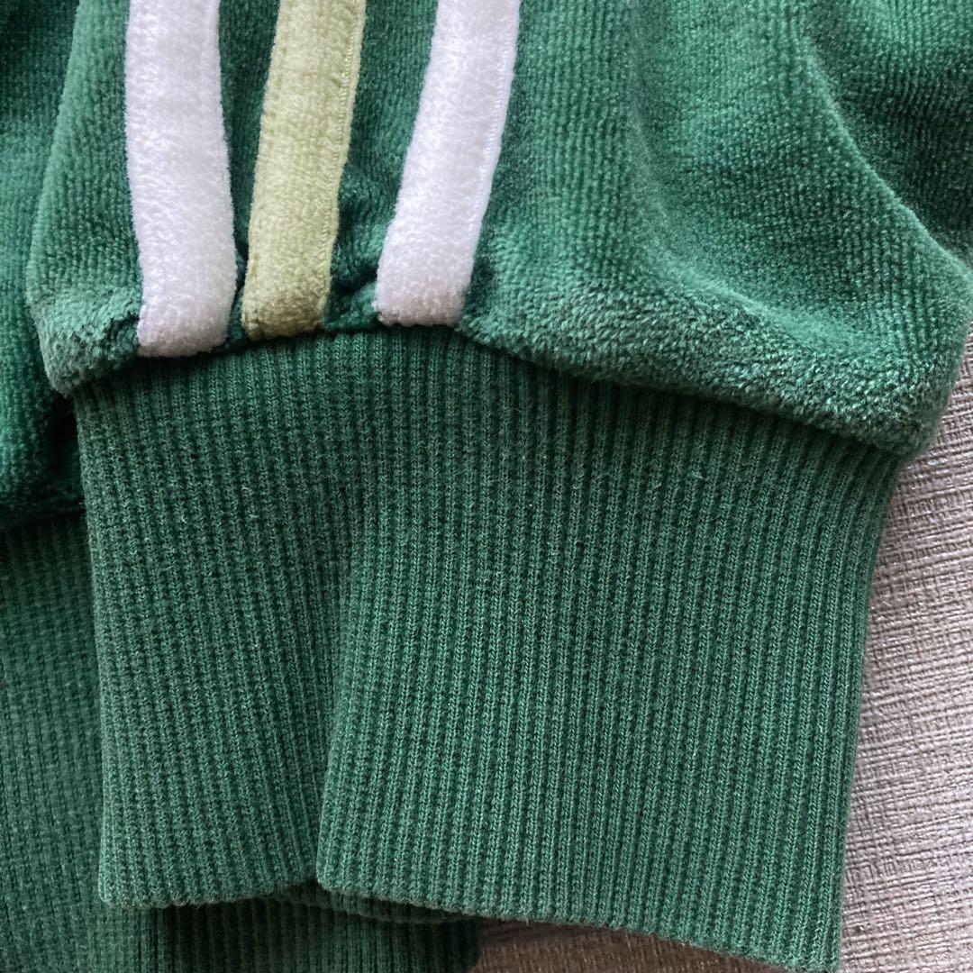 00s adidas ベロア　トラックジャケット　グリーン　Lサイズ