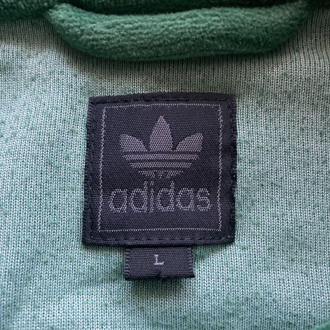 00s adidas ベロア　トラックジャケット　グリーン　Lサイズ