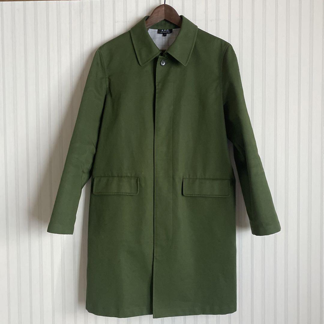 A.P.C  アーペーセー　コート　ステンカラーコート　グリーン　緑　レアカラー