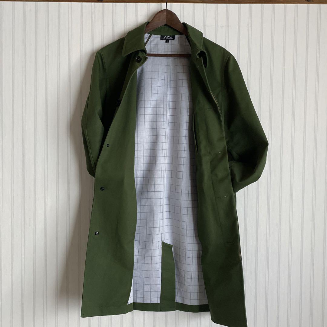 A.P.C  アーペーセー　コート　ステンカラーコート　グリーン　緑　レアカラー