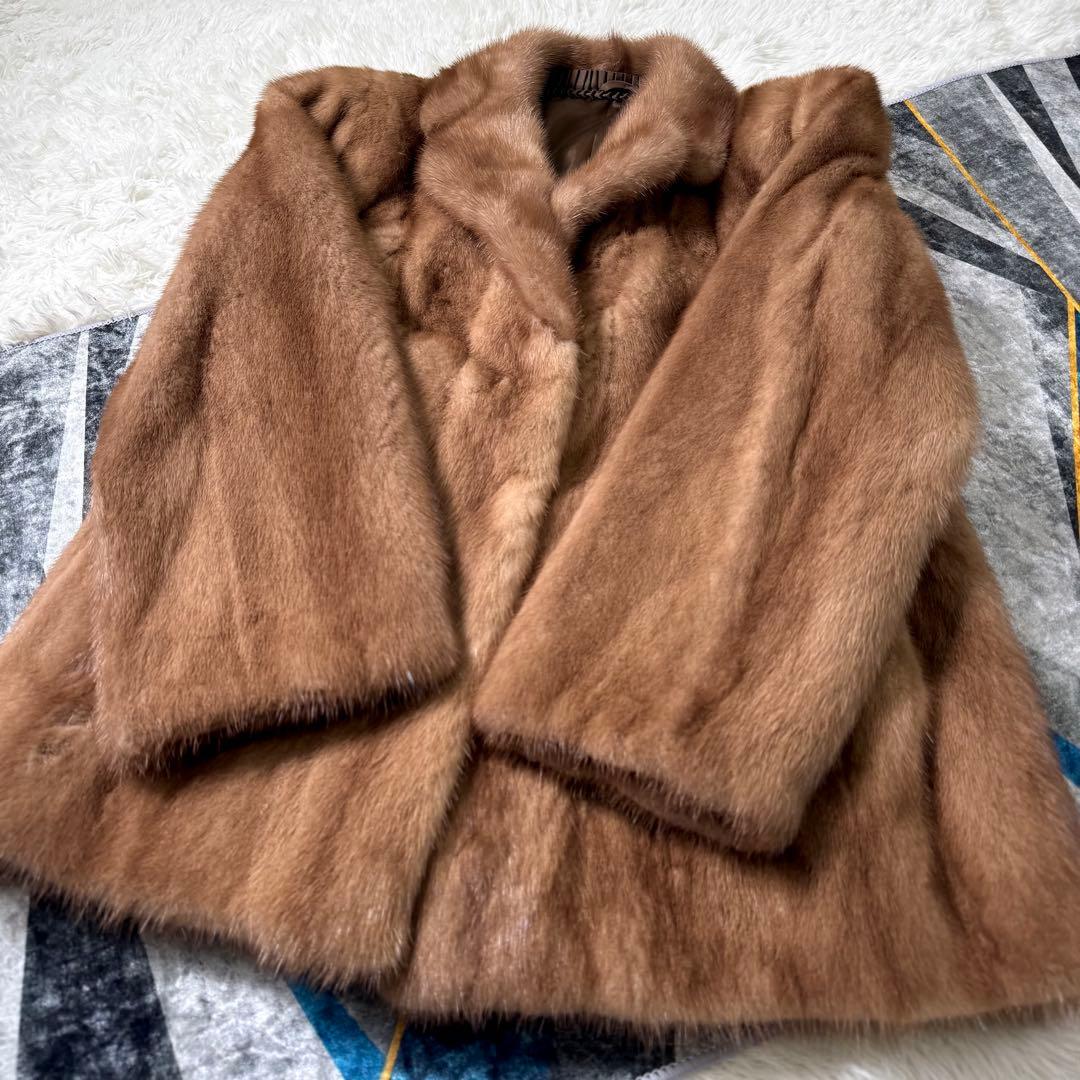 【最高級】デミバフミンク ファーコート リアルファー 本毛皮 毛並み◎ Lサイズ 【最高級】デミバフミンク ファーコート リアルファー 本毛皮 毛並み◎ Lサイズ