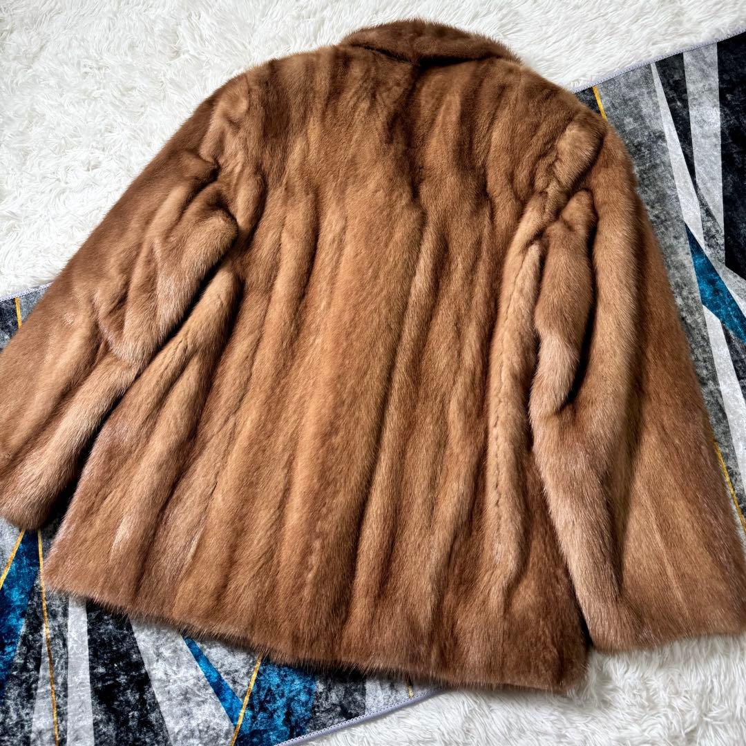 【最高級】デミバフミンク ファーコート リアルファー 本毛皮 毛並み◎ Lサイズ 【最高級】デミバフミンク ファーコート リアルファー 本毛皮 毛並み◎ Lサイズ