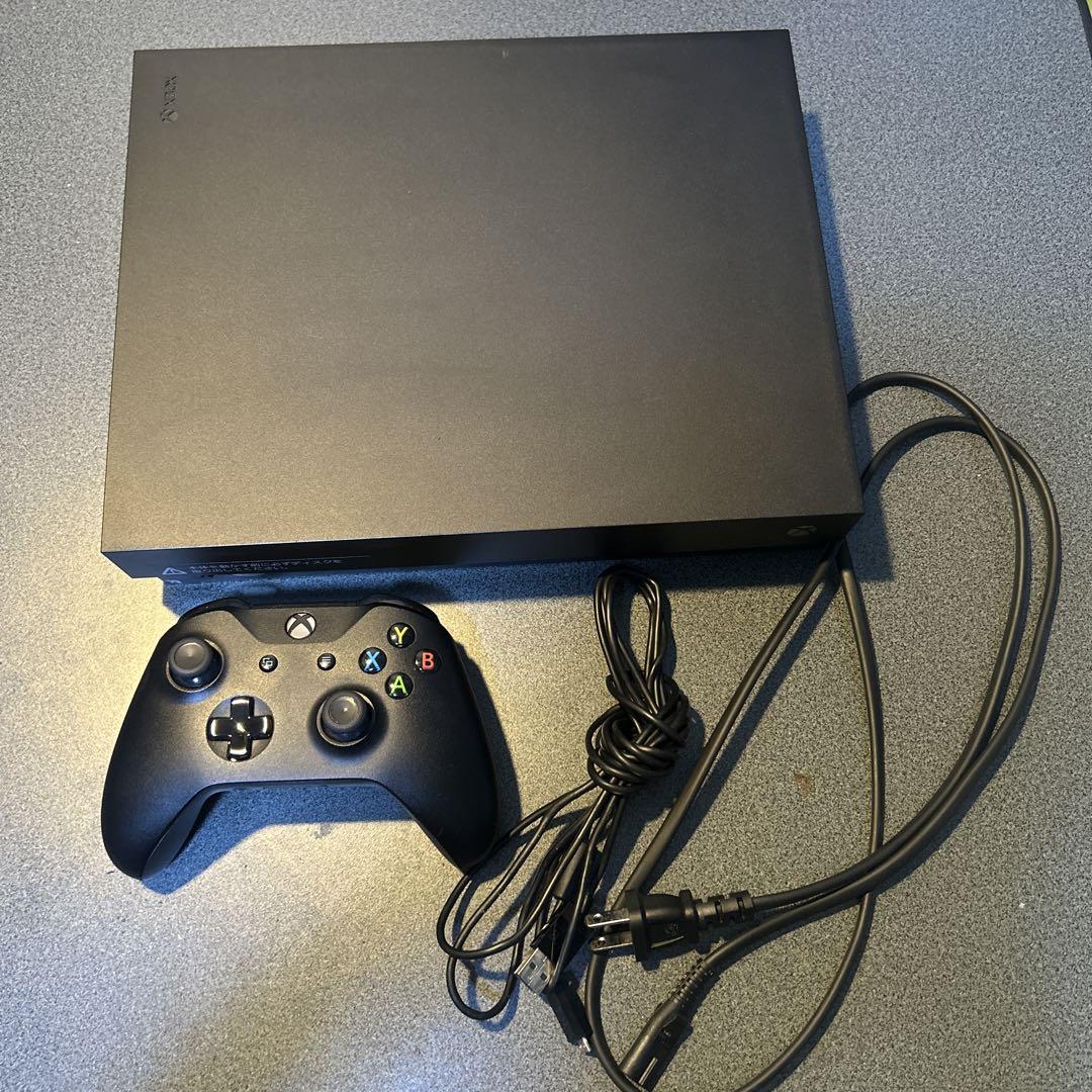 xbox one x 本体、コントローラー、電源コード、充電用コード