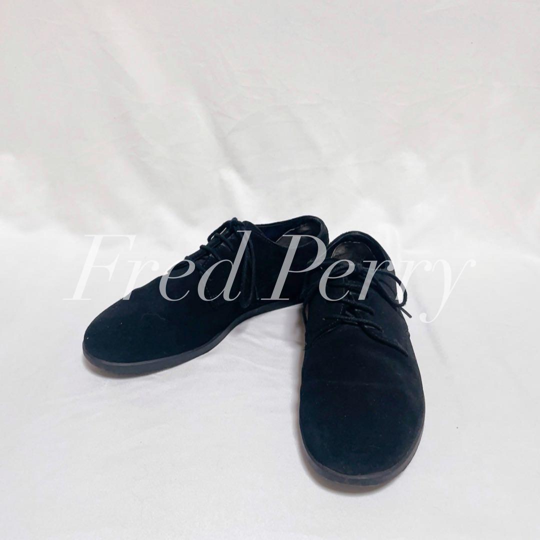 Fred Perry フレッドペリー　ブラック スエード シューズ