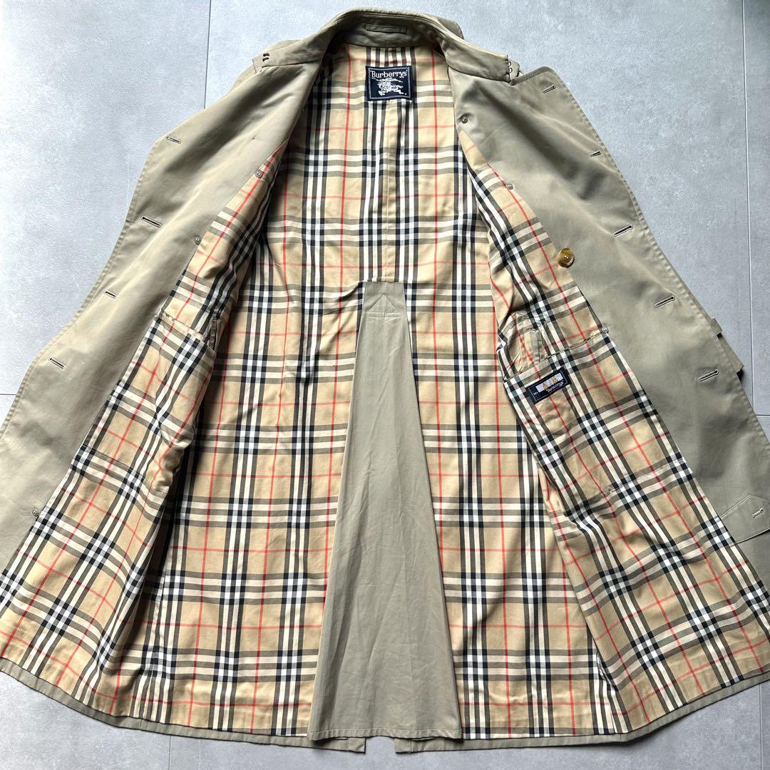 ♡ Burberry's ロング丈 ノバチェック ダブル トレンチコート 極美品 バーバリーズ トレンチコート ダブル ロング ノバ