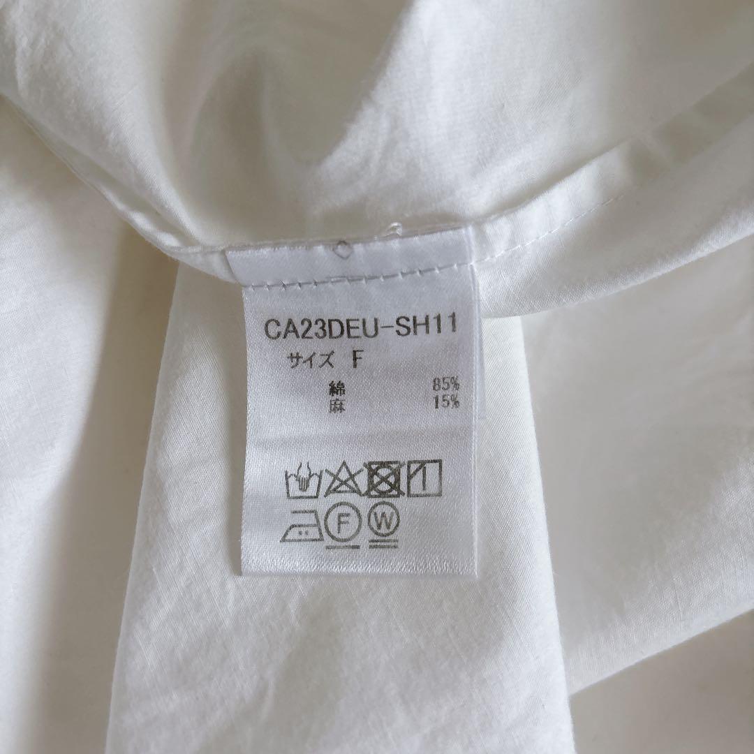 セルリ ドゥーズィエムクラス 23SS GATHERED ブラウス 白 リネン
