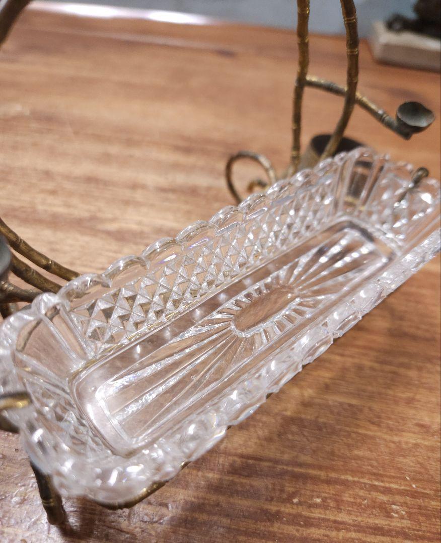 フランス アンティーク Baccarat バカラ キャンドルホルダー
