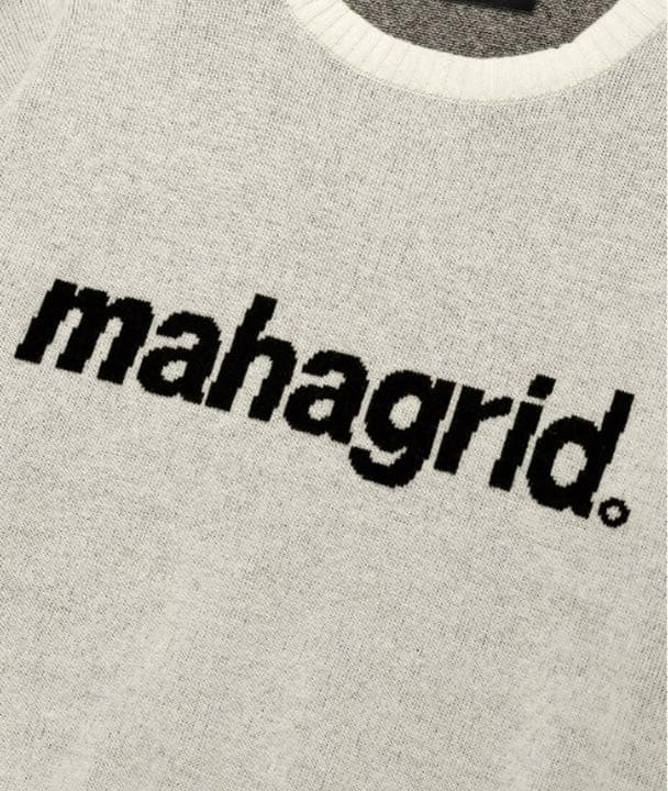 専門店mahagrid マハグリッド ベーシックロゴ ニットセーター アイボリー