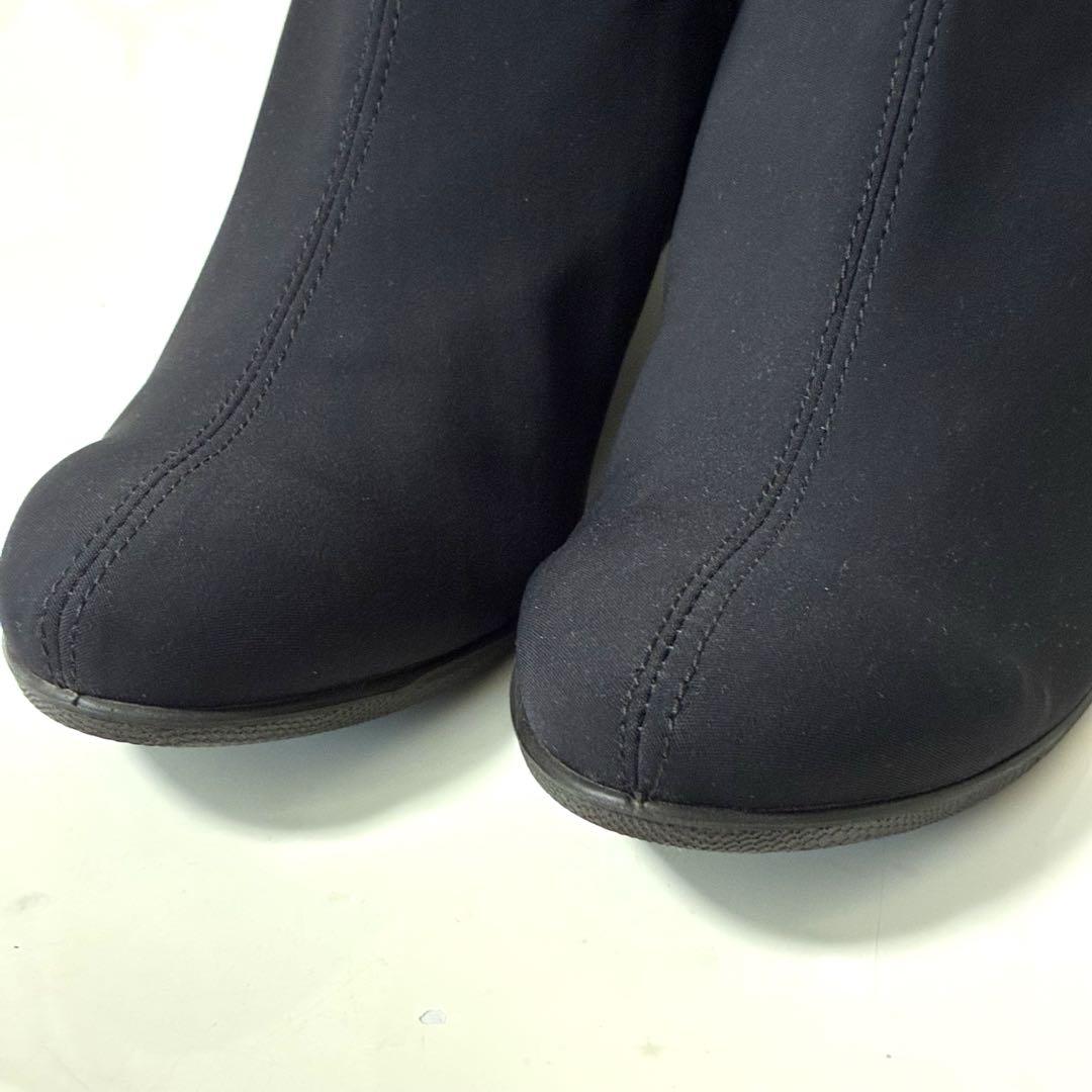 【あすつく】 美品✨エコー 切り替え素材ショートブーツ【39】サイドジップ 靴
