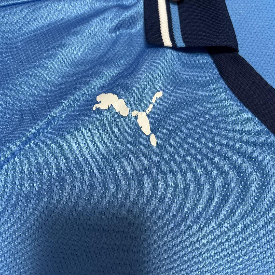 PUMA サッカーシャツ Oサイズ 青 - メルカリ