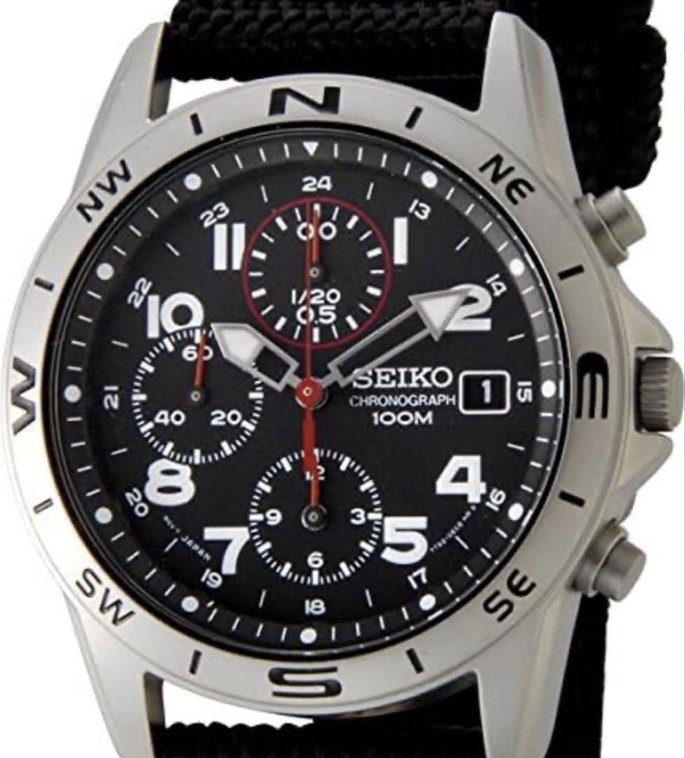 SEIKO クロノグラフ 100M 防水 腕時計
