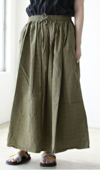 orslow ロングスカート チェック柄 ロングレングスギャザースカートFREE SIZE・orSlow