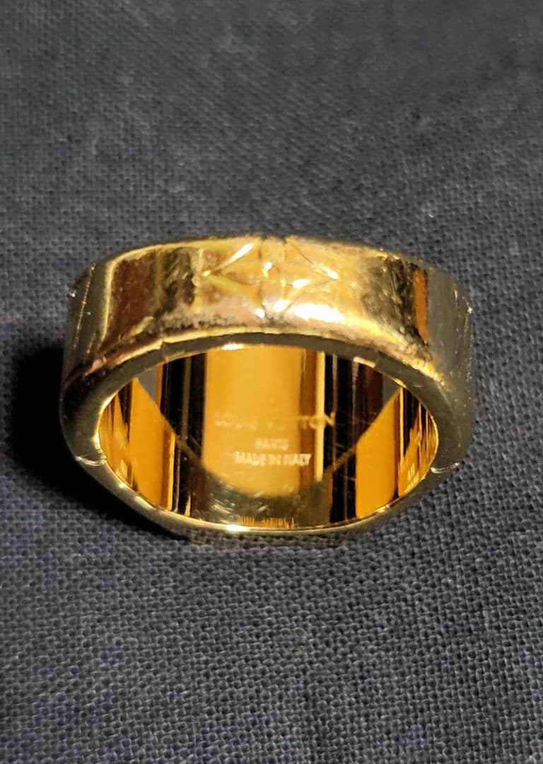 ◇LOUIS VUITTON◇ロゴ柄 ゴールドリング サイズL - obstruction