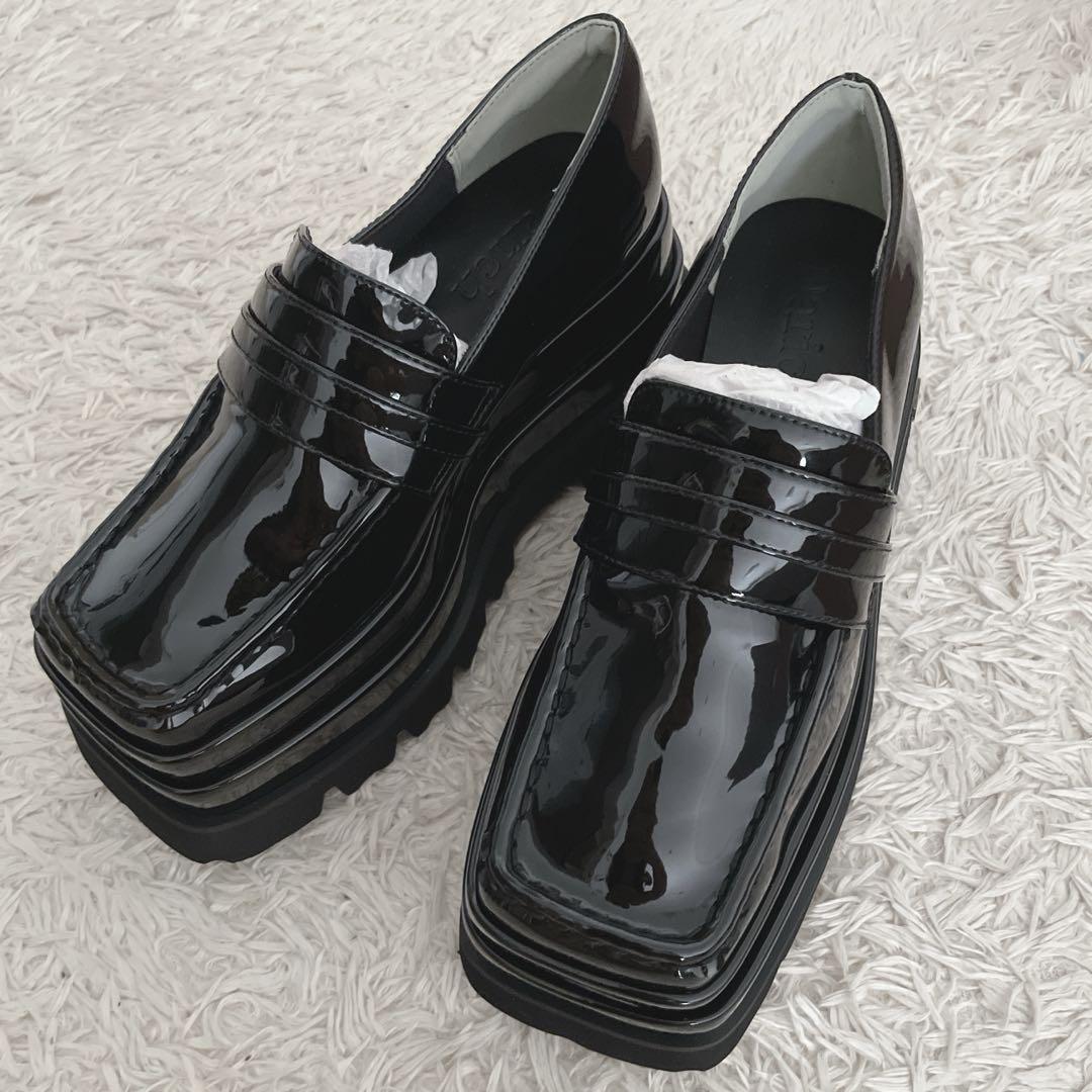 【新品】Darich エナメルプラットフォームローファー M