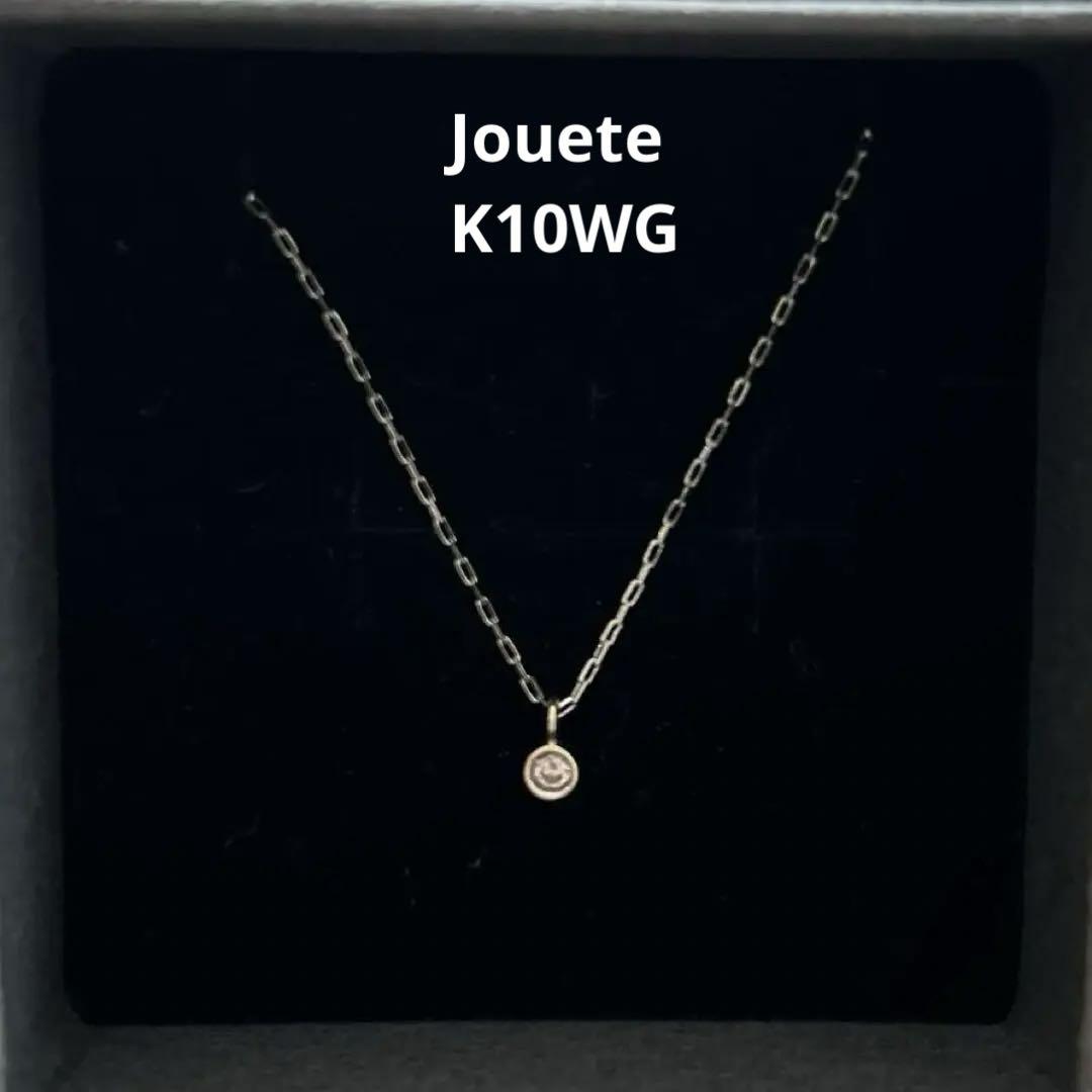 美品 Jouete K10WG ダイヤモンド ネックレス ホワイトゴールド