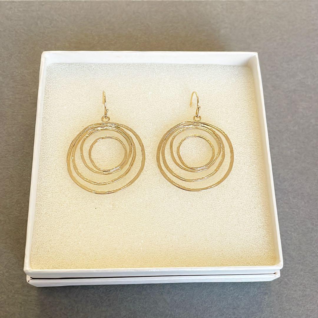 小さな満月のピアス マリハゴールドピアスゴールド14K