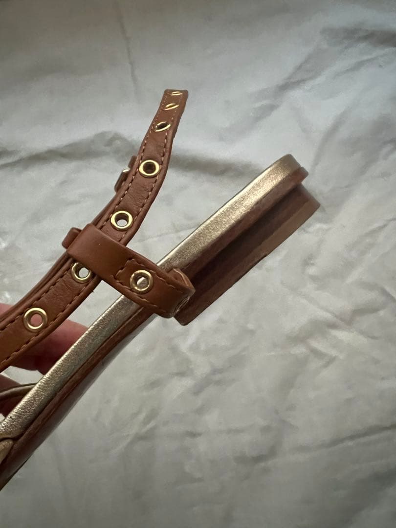 裏張り済み　LOUIS VUITTON ブラウン トングサンダル　37.5