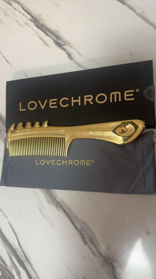 Lovechrome ゴールド スカルプ カッサ ヘアコーム