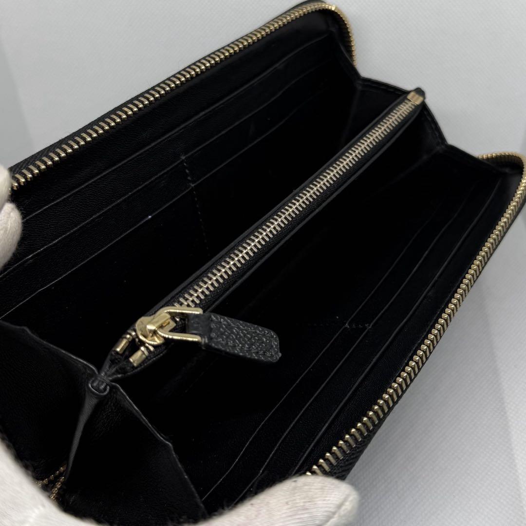 ✨超美品✨ブルガリ ビーゼロワン 長財布 ラウンドジップ 黒 ゴールド金具