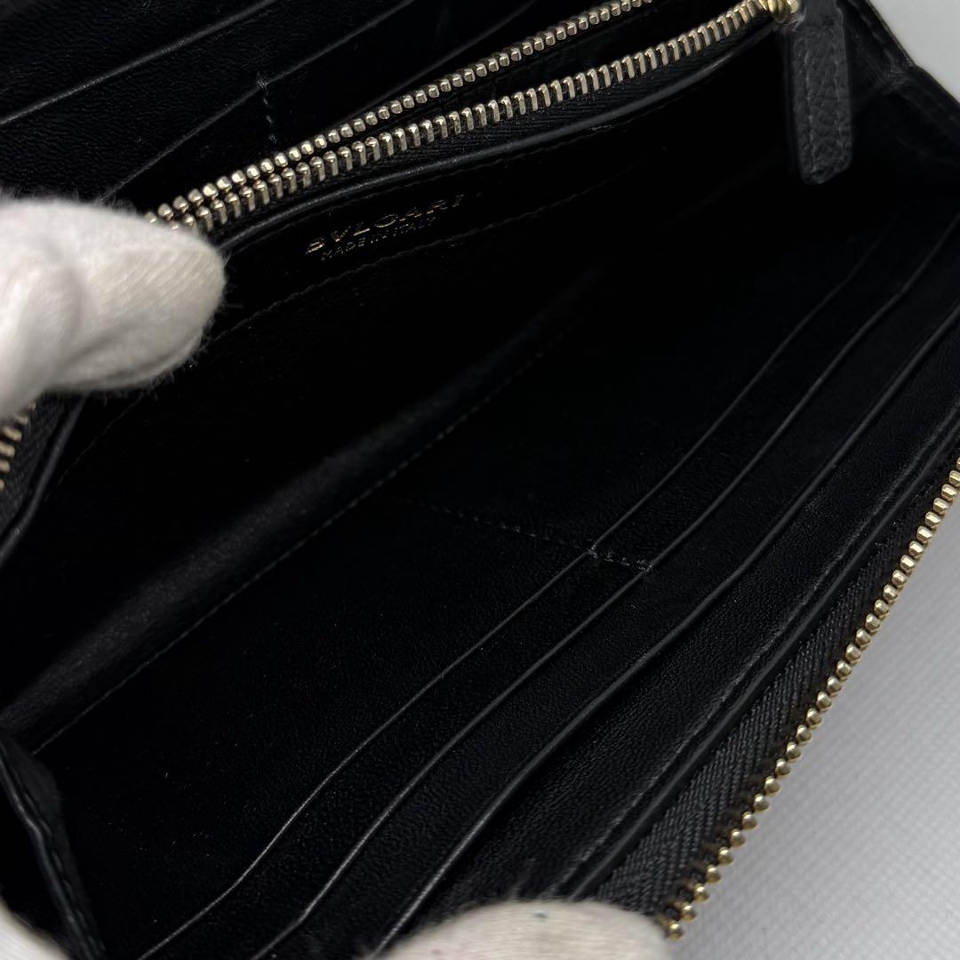 ✨超美品✨ブルガリ ビーゼロワン 長財布 ラウンドジップ 黒 ゴールド金具