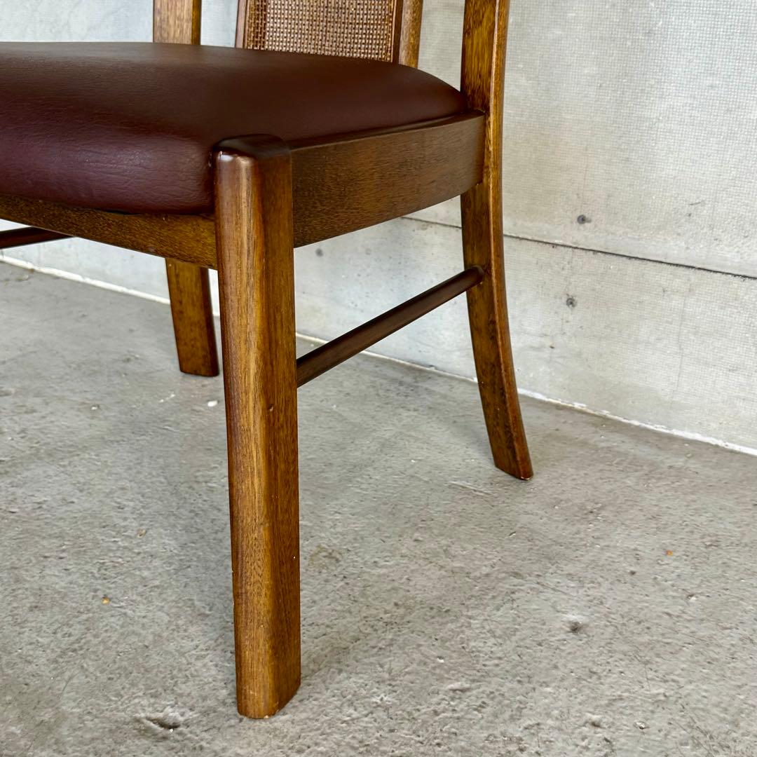 ✦昭和モダンの香り✦ TOA製ラタンバックチェア　古民家カフェの風　懐かしレトロ ✦昭和モダンの香り✦ TOA製ラタンバックチェア 古民家カフェの風