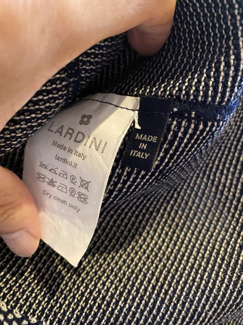 LARDINI ラルディーニ　コットン　ニットジャケットネイビー ホワイト