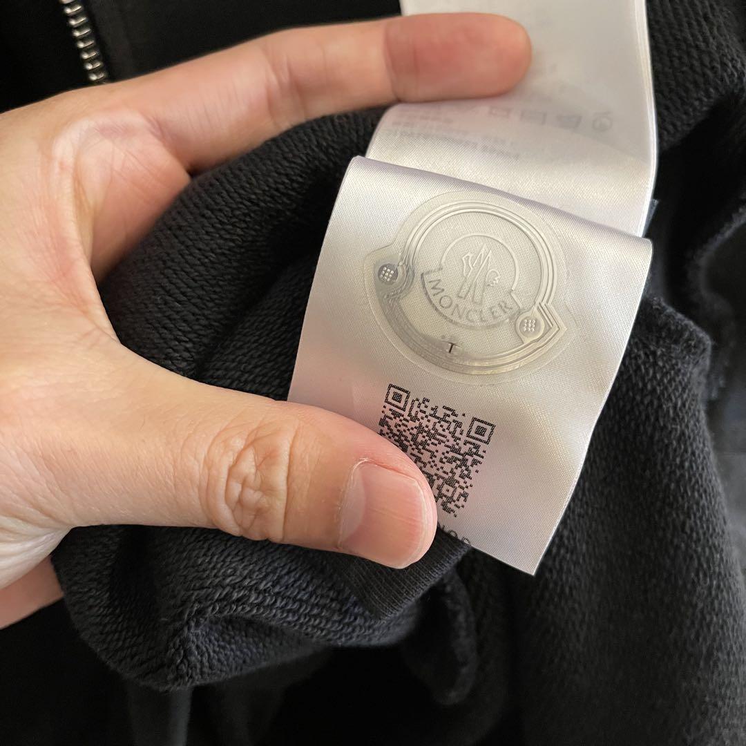 MONCLER ブラック ハーフジップスウェット L