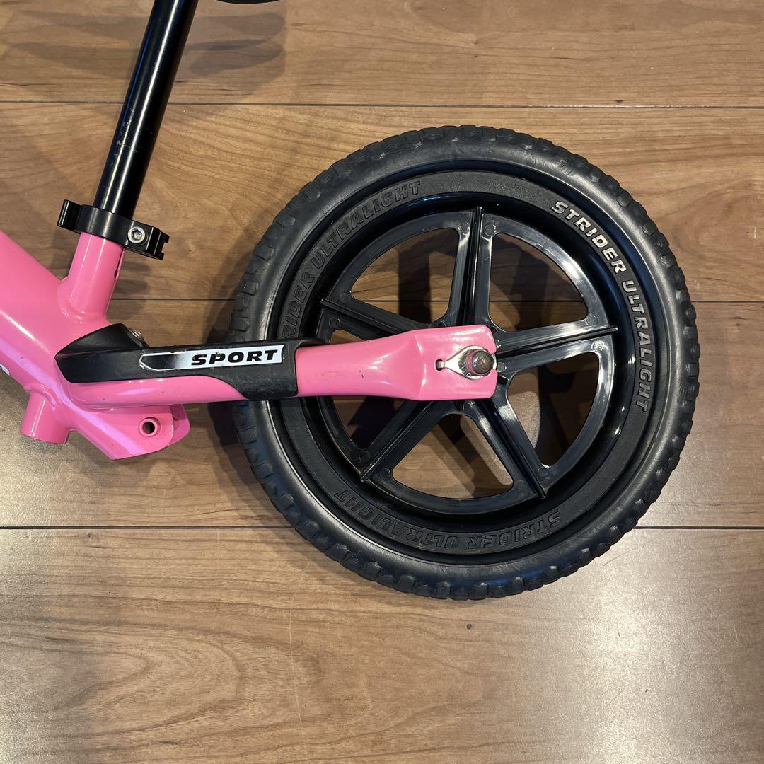 STRIDER SPORT バランスバイク ピンク 12インチ 専用バッグ付き